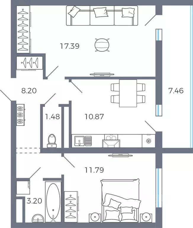 2-к кв. Самарская область, Волжский район, Лопатино с/пос, пос. ... - Фото 1