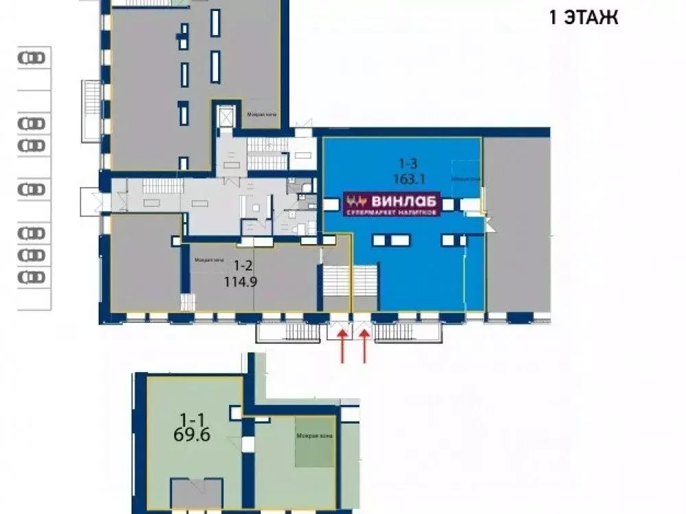 Торговая площадь в Москва Ленинградский просп., 47 (70 м) - Фото 1