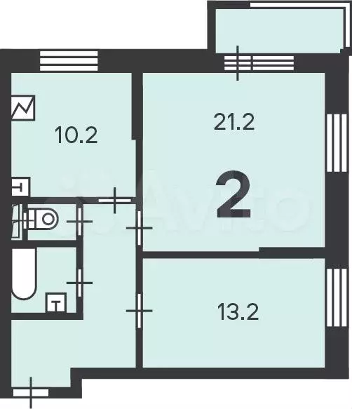 Аукцион: 2-к. квартира, 57,6 м, 2/24 эт. - Фото 1
