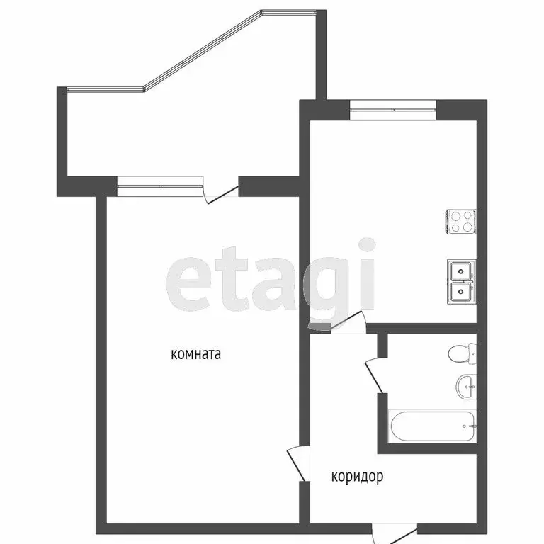 1-комнатная квартира: Тобольск, 7-й микрорайон, 47А (43.7 м) - Фото 1