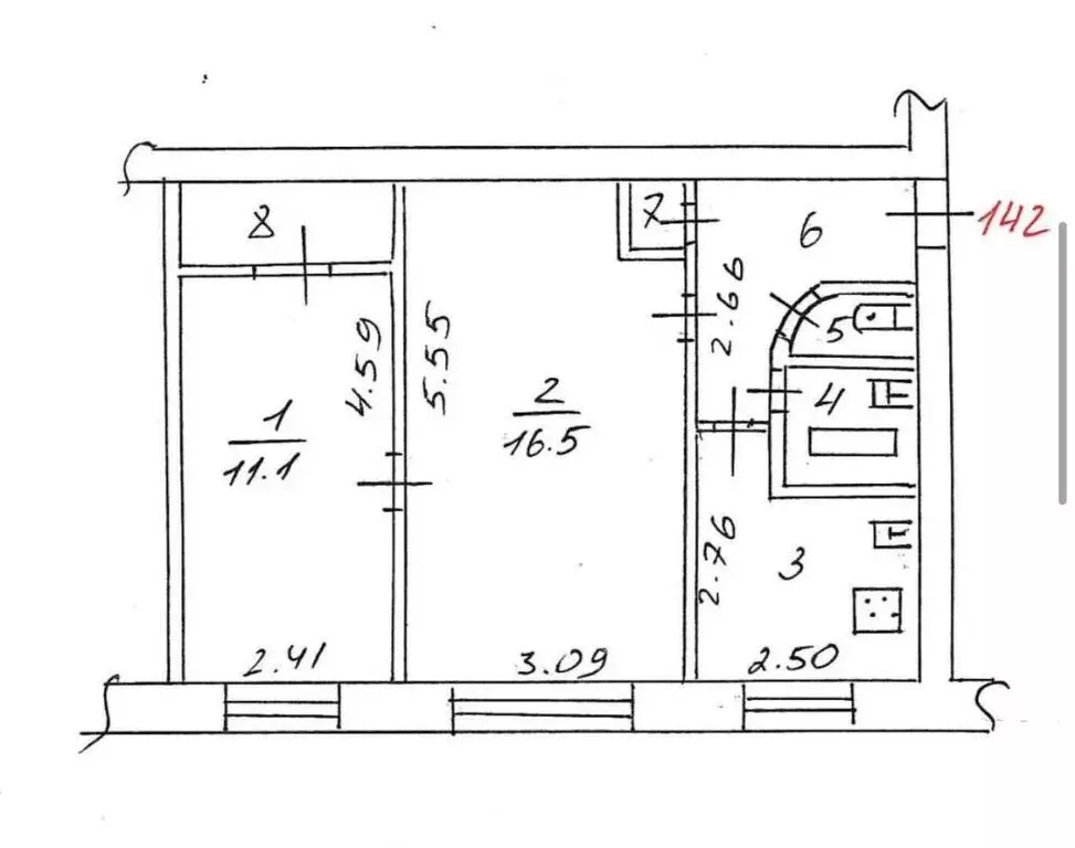 2-комнатная квартира: Великий Новгород, район Софийская сторона, улица ... - Фото 2