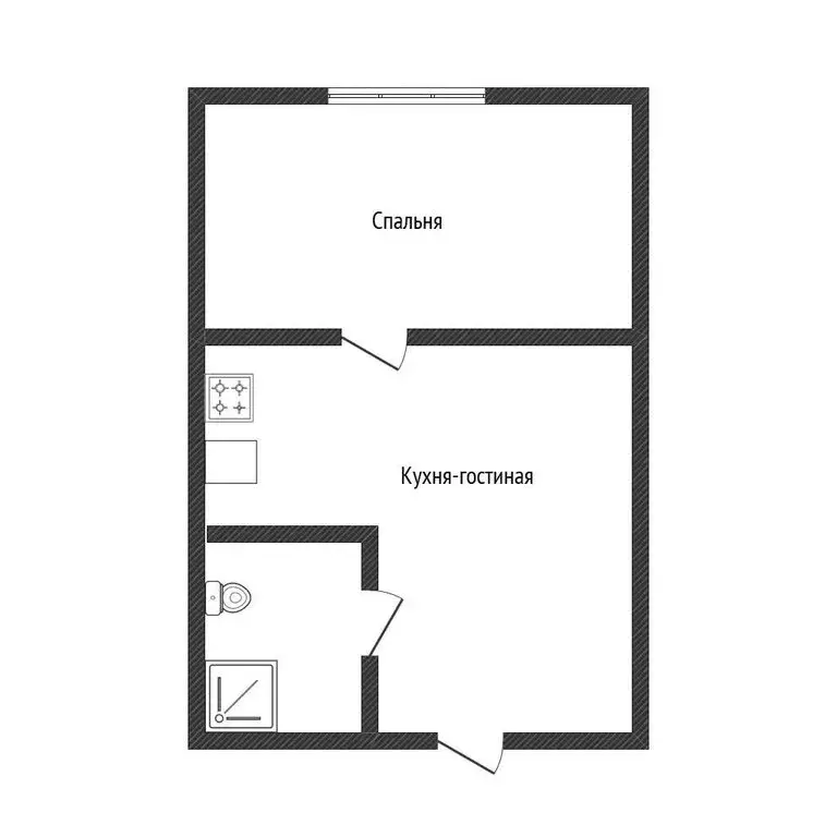 1-комнатная квартира: Казань, улица Профессора Камая, 10к4 (24.7 м) - Фото 1