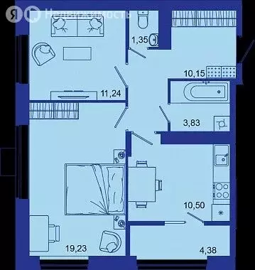 2-комнатная квартира: Брянск, Советская улица, 124 (61 м) - Фото 1