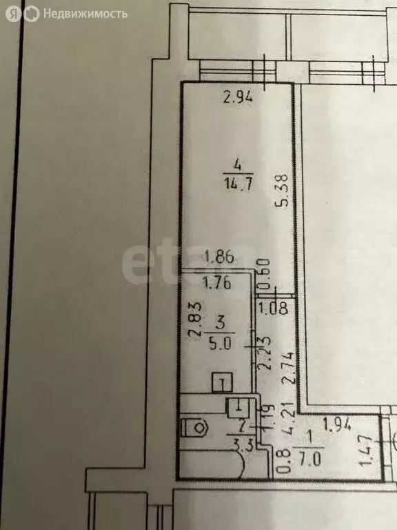 1-комнатная квартира: село Октябрьский, Полесская улица, 6 (32 м) - Фото 1