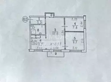 3-к. квартира, 48,8 м, 3/5 эт. - Фото 0
