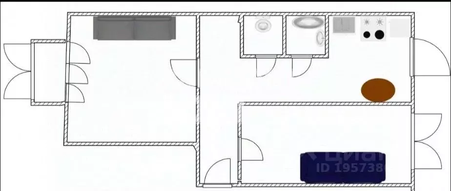 2-к кв. Томская область, Томск Красноармейская ул., 114А (46.0 м) - Фото 2