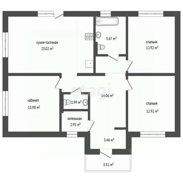 Дом в Тюменская область, Тюменский муниципальный округ, пос. ... - Фото 1