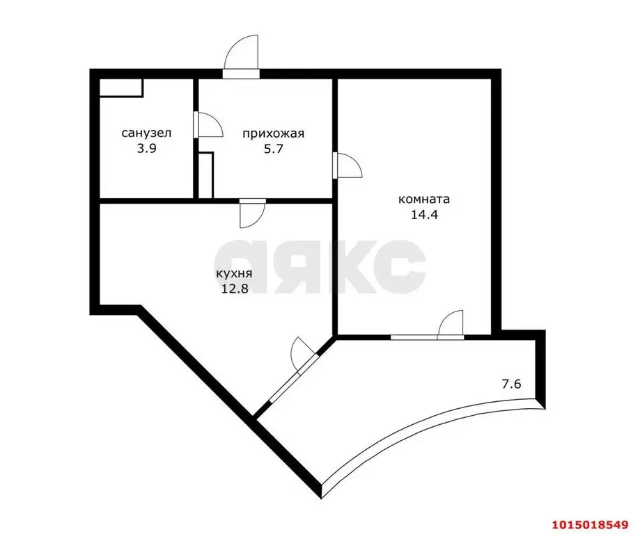 1-комнатная квартира: Краснодар, улица Григория Булгакова, 10 (44.4 м) - Фото 1