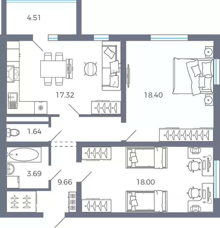 2-к кв. Самарская область, Волжский район, Лопатино с/пос, пос. ... - Фото 1