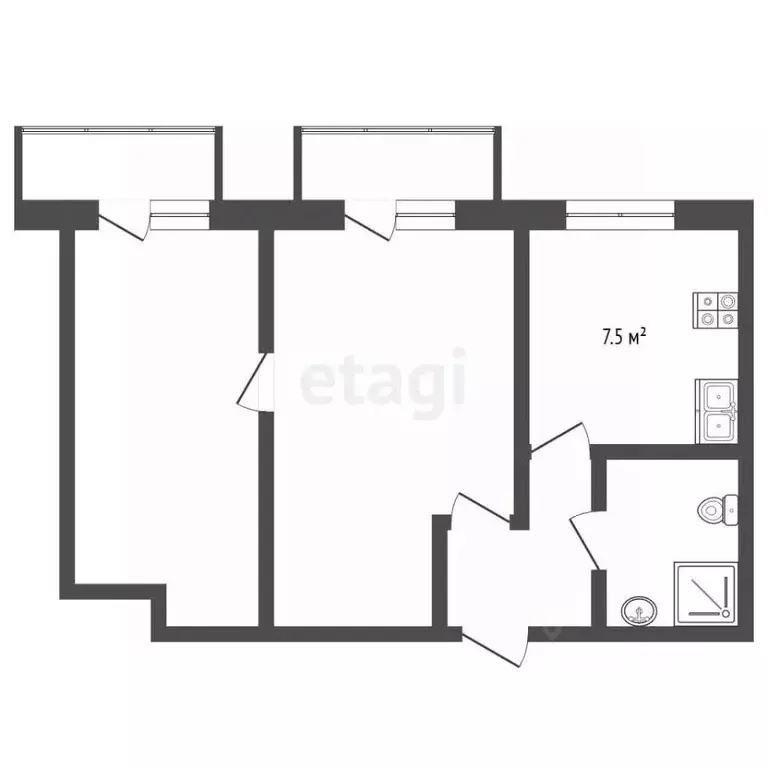 2-к кв. Москва ул. Теплый Стан, 5К3 (47.4 м) - Фото 2