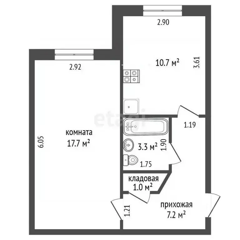 1-к кв. Ямало-Ненецкий АО, Пуровский район, Уренгой пгт, 2-й мкр 17 ... - Фото 1