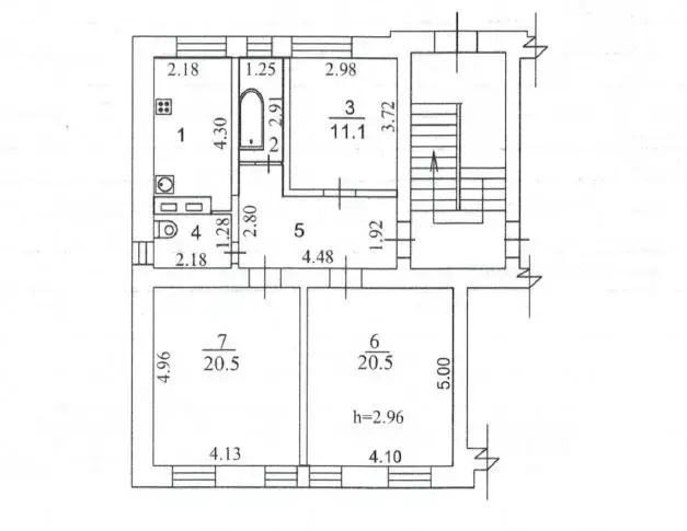 3-к кв. Иркутская область, Иркутск ул. Радищева, 67/3 (77.0 м) - Фото 1