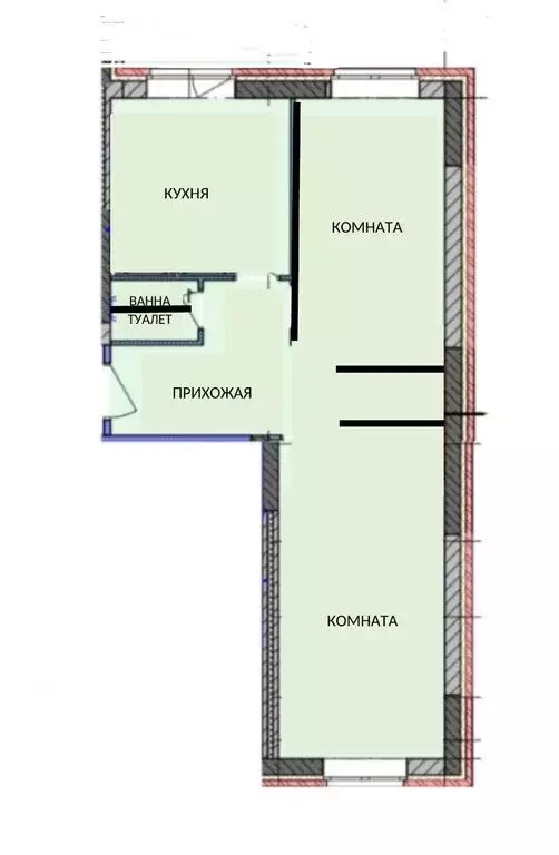 2-комнатная квартира: Ярославль, переулок Герцена, 9 (45.6 м) - Фото 1