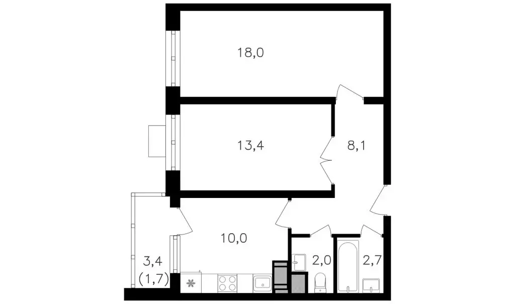 2-комнатная квартира: Москва, улица Берзарина, 32к4.2 (57 м) - Фото 0