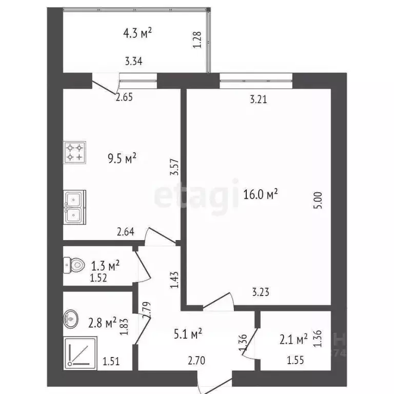 1-к кв. Орловская область, Орел Грузовая ул., 123 (37.0 м) - Фото 1