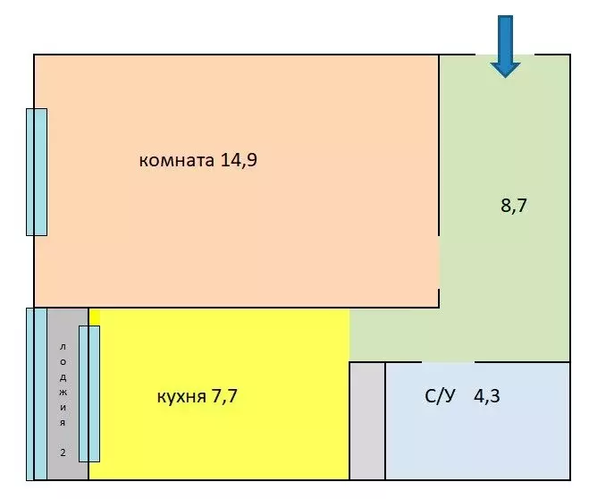 1-комнатная квартира: деревня Брёхово, микрорайон Митино Дальнее, 10 ... - Фото 1