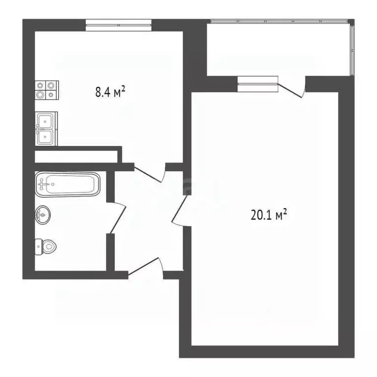 1-к кв. Санкт-Петербург Яхтенная ул., 31 (39.2 м) - Фото 1