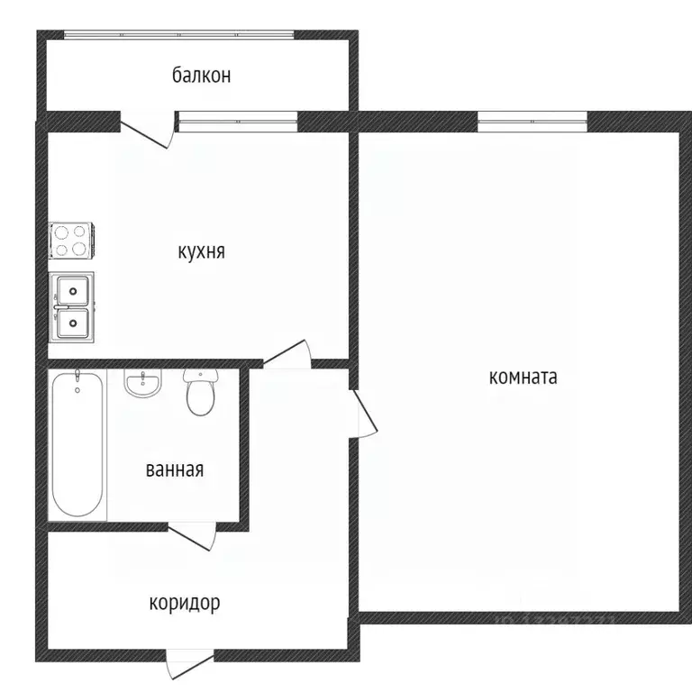 1-к кв. Свердловская область, Нижний Тагил ул. Победы, 40 (32.0 м) - Фото 1