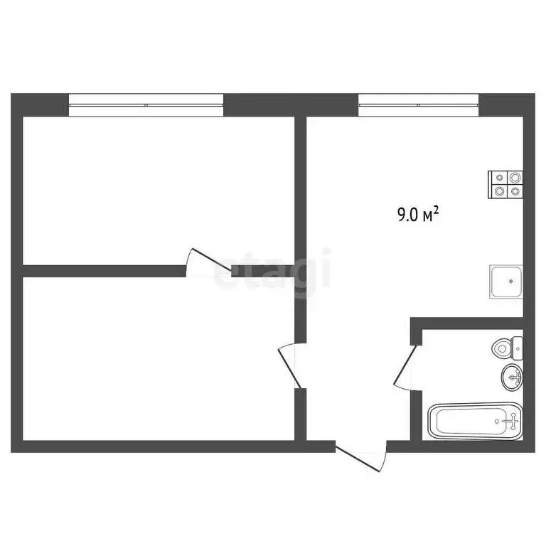 2-комнатная квартира: Нальчик, улица Шарданова, 46Г (51.5 м) - Фото 1