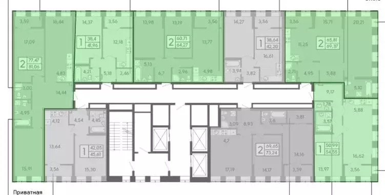 2-к кв. Свердловская область, Екатеринбург ул. Мира, 47 (69.9 м) - Фото 2