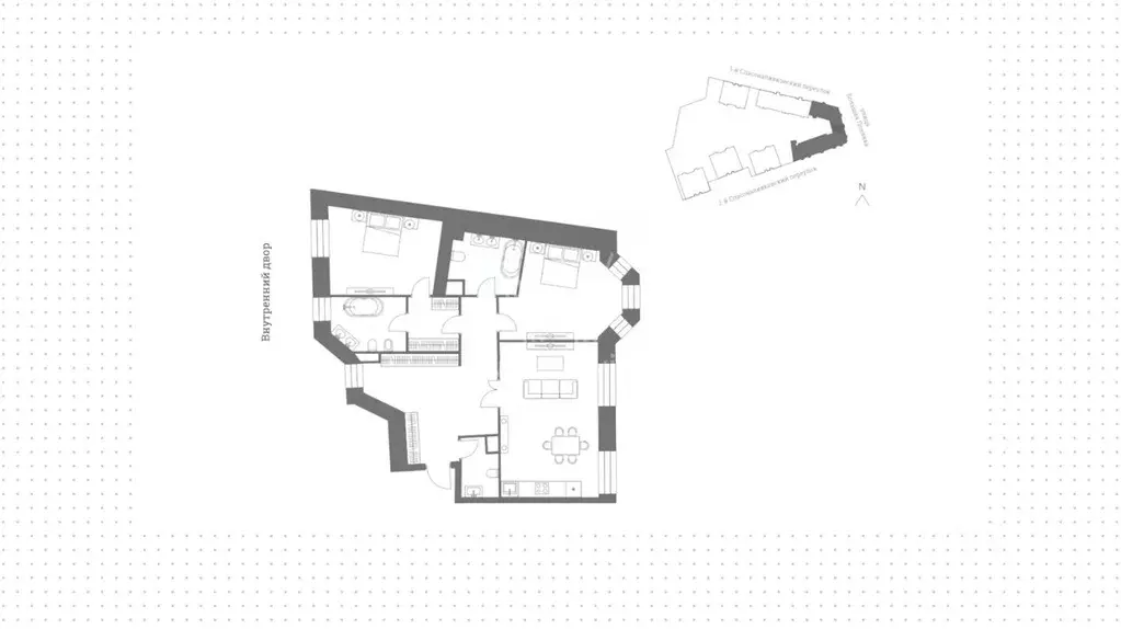 2-к кв. Москва ул. Большая Полянка, 44 (117.0 м) - Фото 1