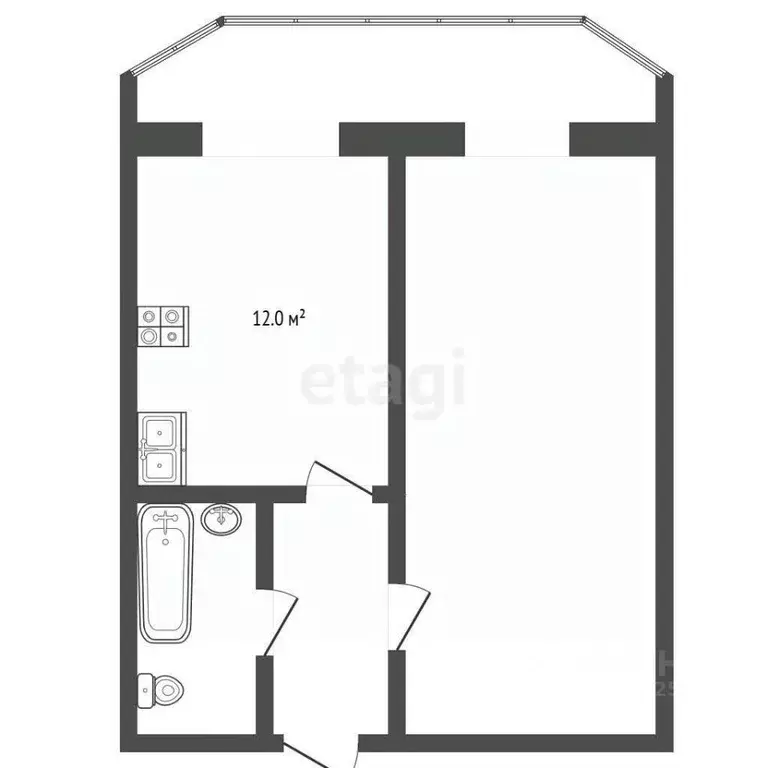 1-к кв. Ставропольский край, Пятигорск Первомайский пер. (40.0 м) - Фото 2