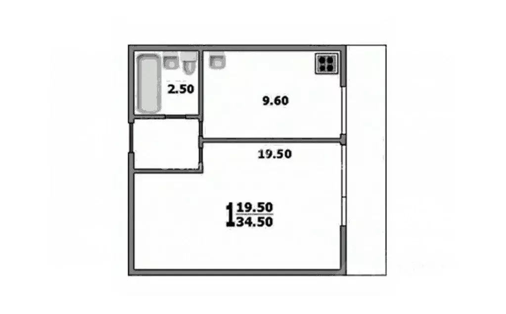 1-к кв. Москва Большая Юшуньская ул., 16 (35.0 м) - Фото 2