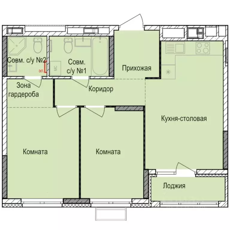 2-к кв. Удмуртия, Ижевск Автопроизводство жилрайон, Норвежский Лес ... - Фото 0
