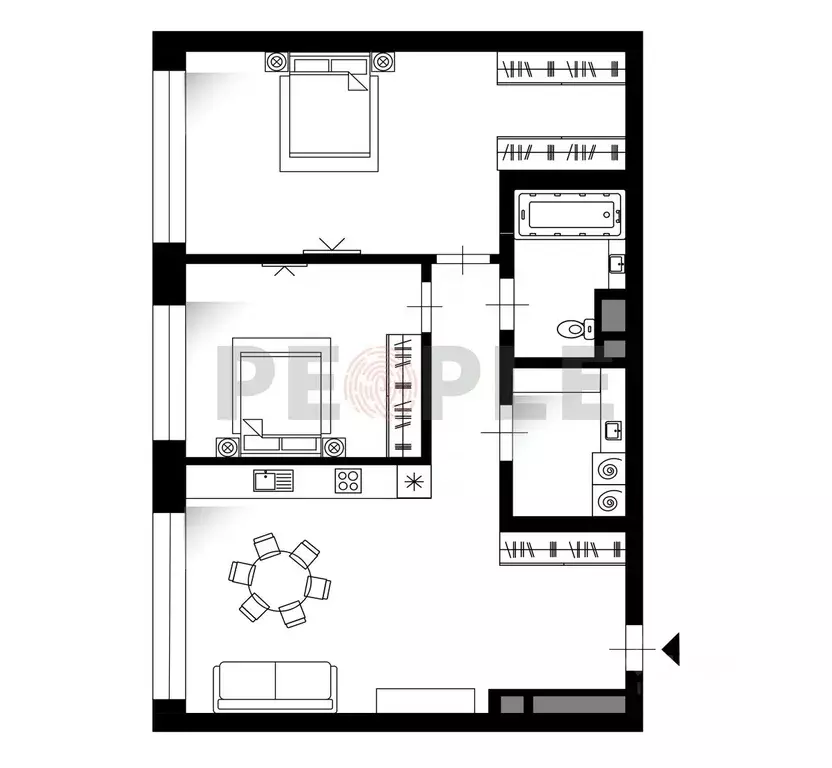 2-к кв. Москва ул. Нижние Мневники, 37А (75.0 м) - Фото 2