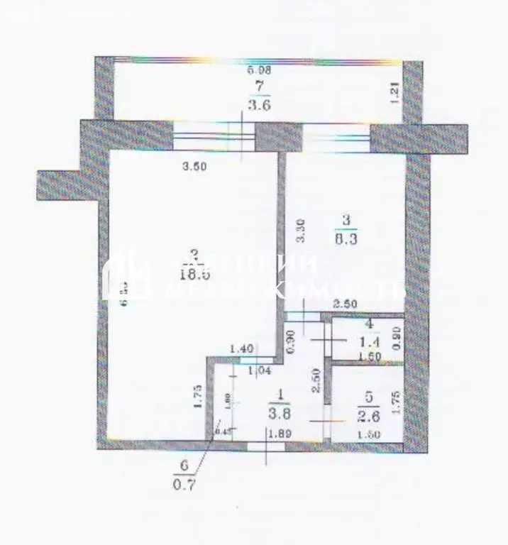 1-комнатная квартира: Казань, улица Можайского, 19 (35.3 м) - Фото 1