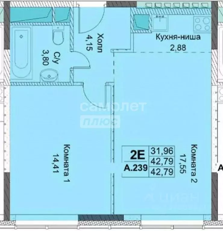 2-к кв. Москва Долгопрудненское ш., 3А (42.8 м) - Фото 2