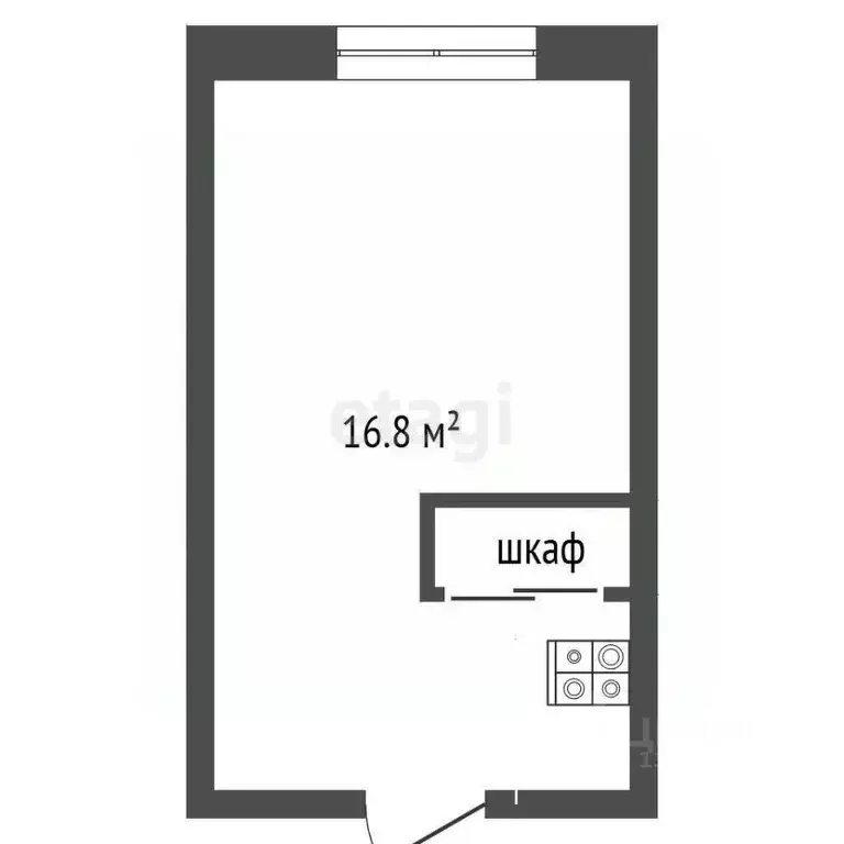 Студия Томская область, Томск Енисейская ул., 21 (16.8 м) - Фото 2