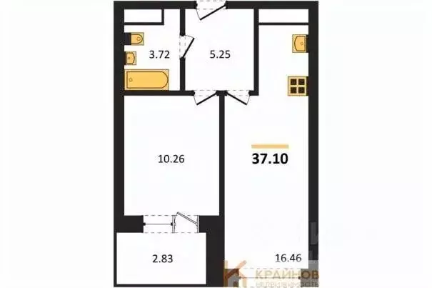 1-к кв. Воронежская область, Воронеж Транспортная ул., 58 (37.1 м) - Фото 0
