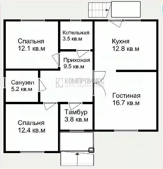 Дом в Краснодарский край, Абинск Зеленая ул. (76 м) - Фото 1