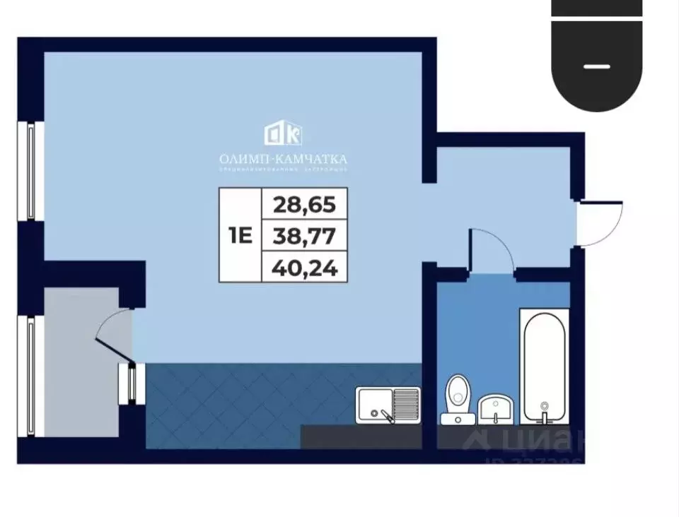 1-к кв. Камчатский край, Петропавловск-Камчатский Олимп жилой комплекс ... - Фото 2