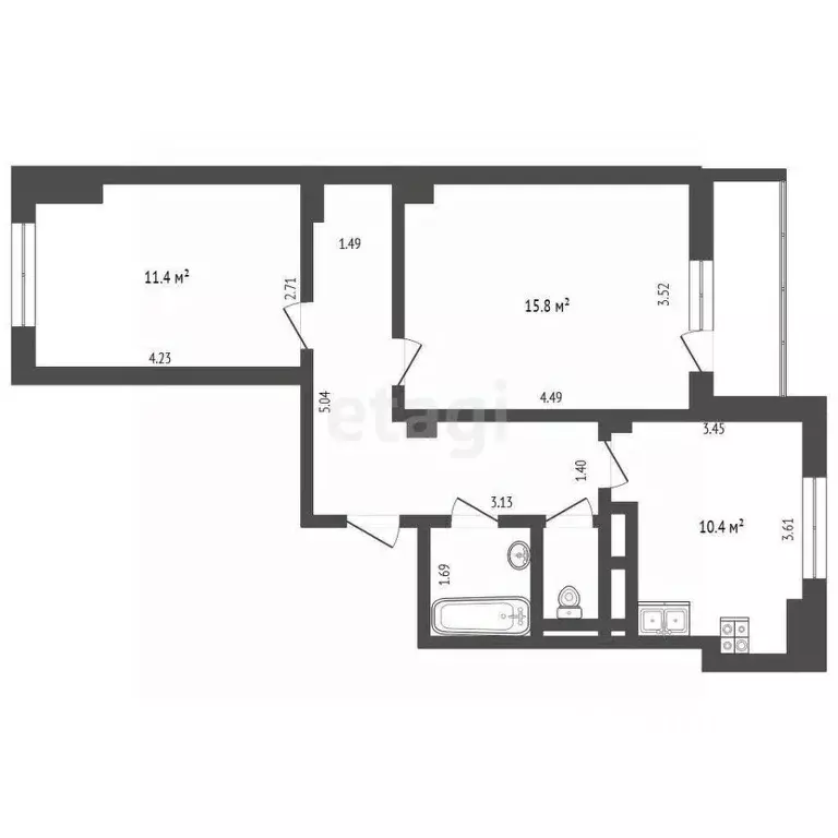 2-к кв. Белгородская область, Белгородский район, Дубовское с/пос, ... - Фото 1
