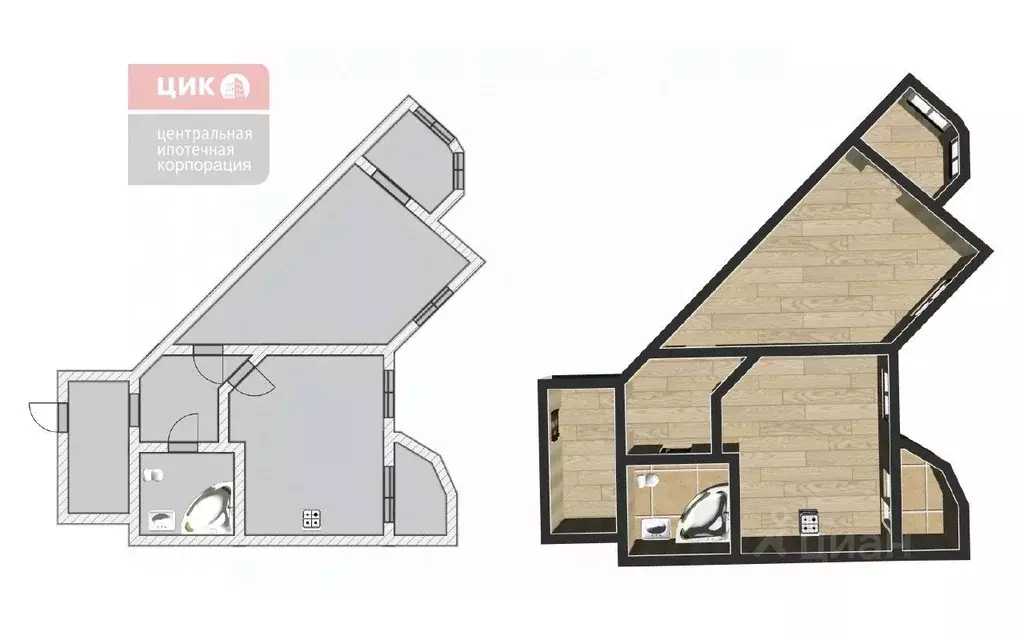 1-к кв. Рязанская область, Рязань ул. Стройкова, 20 (67.5 м) - Фото 2