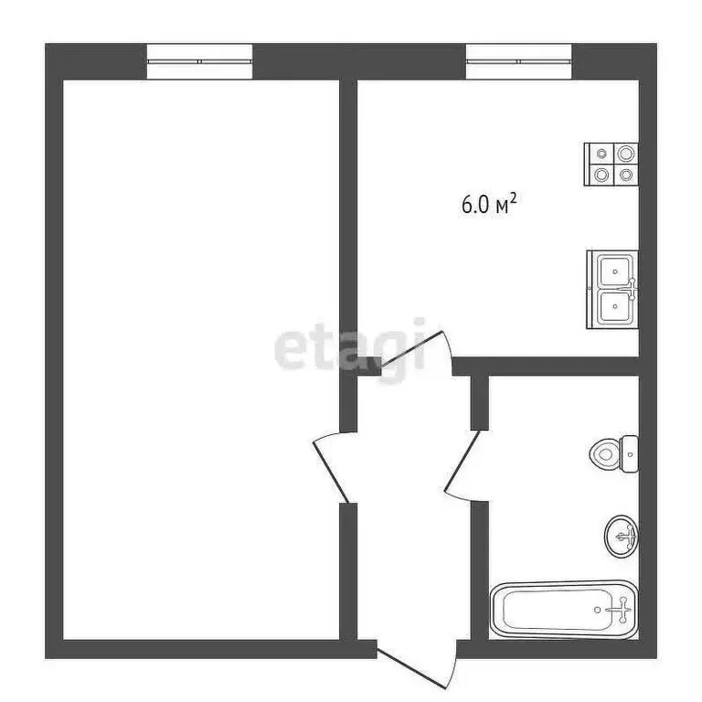 1-комнатная квартира: Алапаевск, улица Толмачёва, 12 (35.4 м) - Фото 0