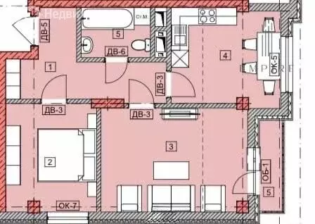 2-комнатная квартира: Грозный, улица Батаева, 9 (64 м) - Фото 1