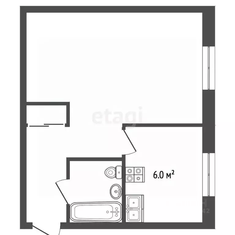 1-к кв. Забайкальский край, Горный пгт Солнечная ул., 11 (30.3 м) - Фото 2