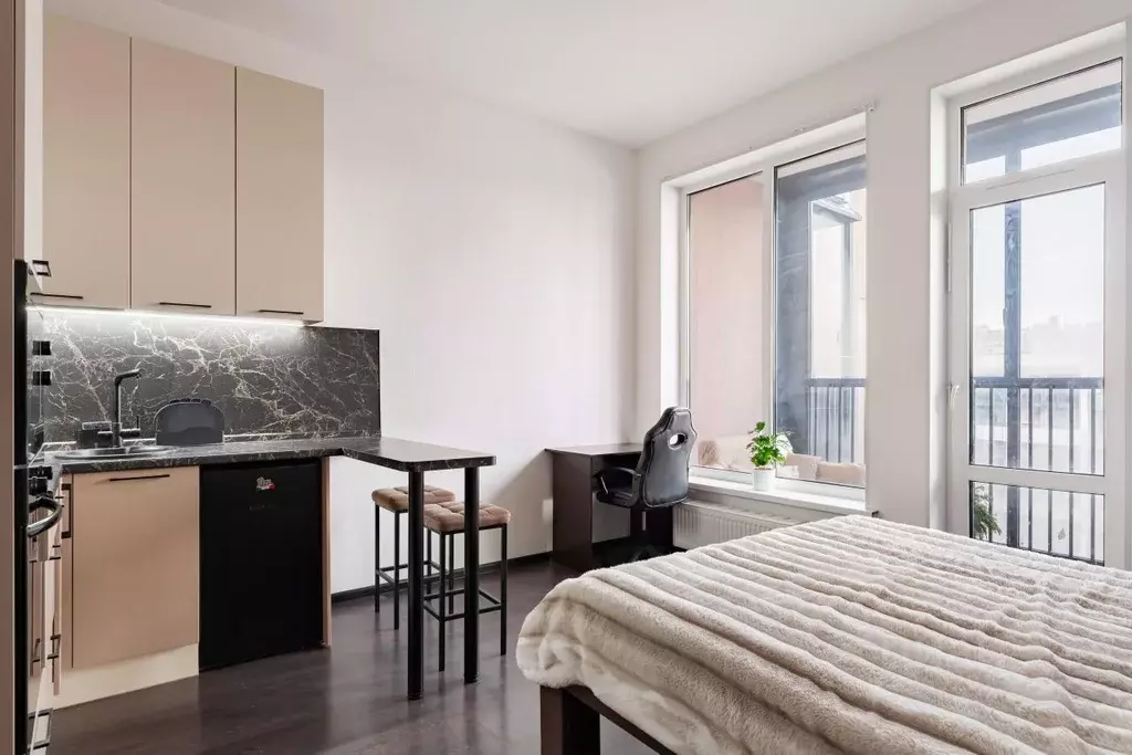 Студия Санкт-Петербург аллея Арцеуловская, 19 (24.5 м) - Фото 2