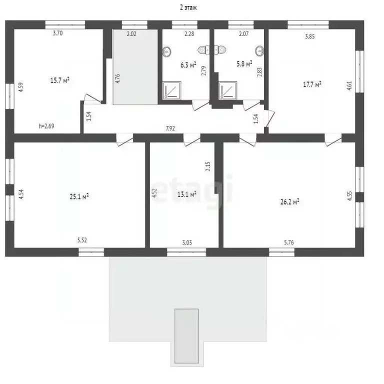 Дом в Вологодская область, Великий Устюг ул. Осипенко, 28 (377 м) - Фото 2