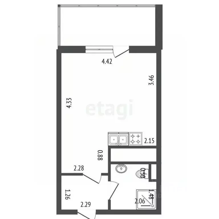 Студия Ленинградская область, Кудрово г. Всеволожский район, Заневское ... - Фото 1