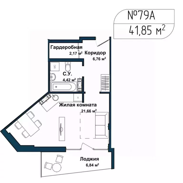 1-к кв. Севастополь ул. Летчиков, 10к4 (41.1 м) - Фото 0