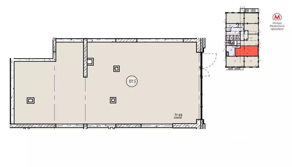 Помещение свободного назначения в Москва Зеленодольская ул., 1А (72 м) - Фото 1