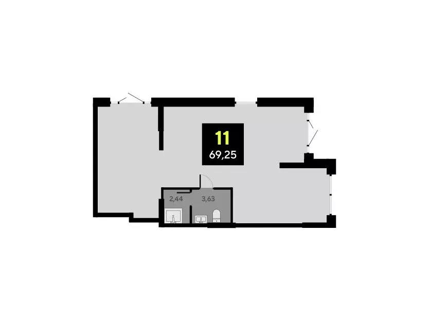 Помещение свободного назначения (69.25 м) - Фото 1