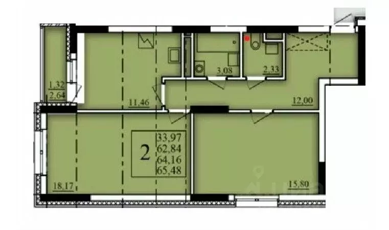 2-к кв. Башкортостан, Уфа Затон-Восточный жилрайон, Паруса жилой ... - Фото 1