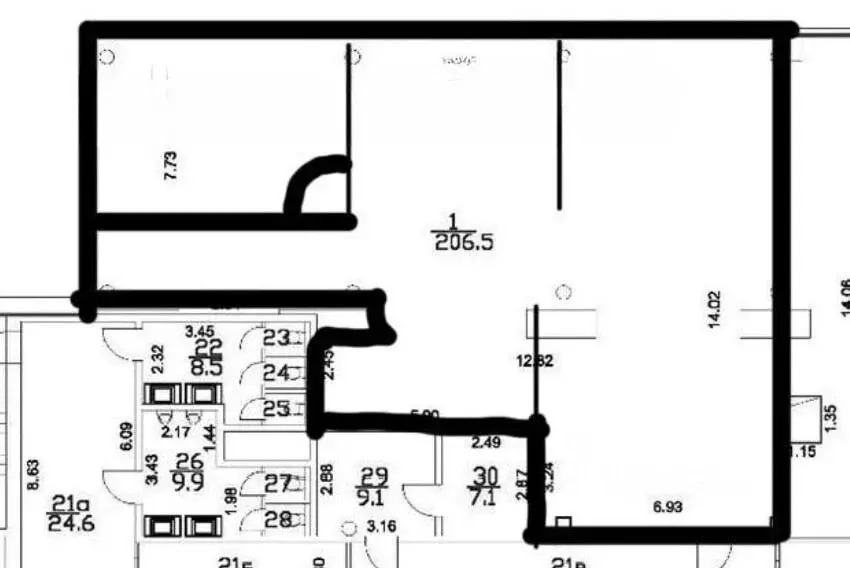 Офис в Москва Каширское ш., 3К2С2 (206 м) - Фото 1