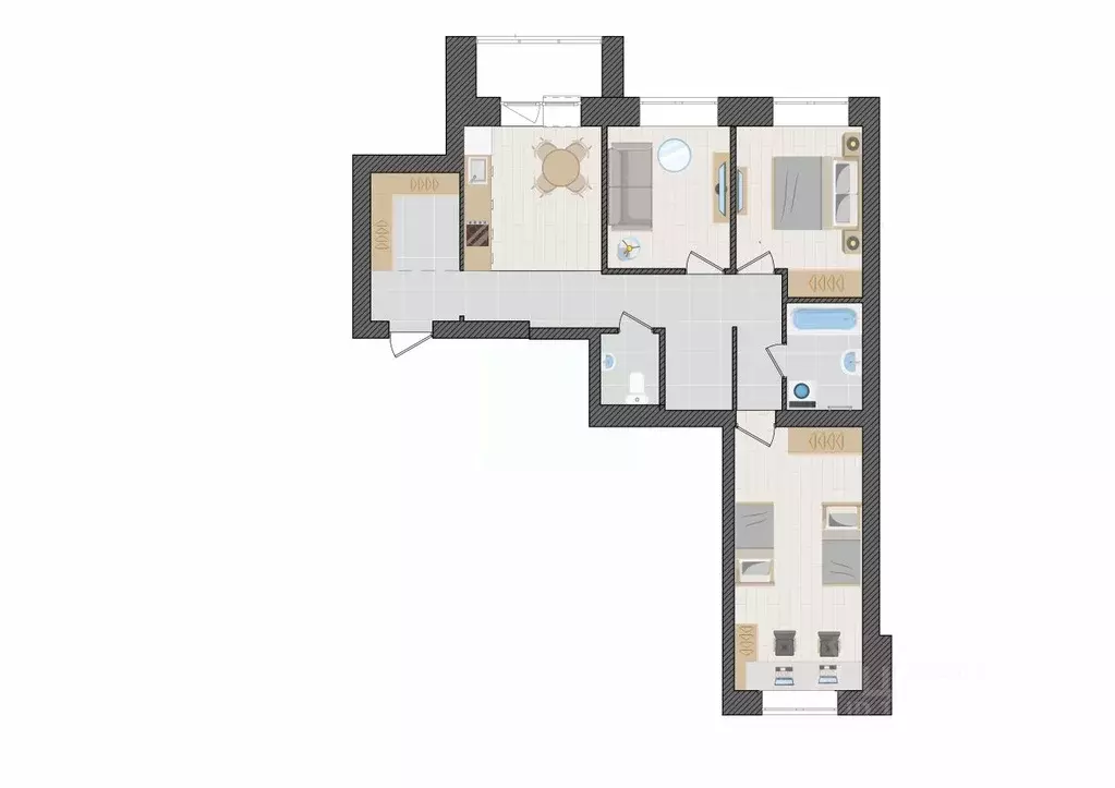 3-к кв. Кировская область, Киров ул. Капитана Дорофеева, 22 (76.2 м) - Фото 1