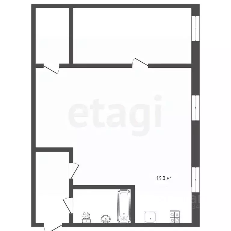2-к кв. Тюменская область, Тюмень Холодильная ул., 122 (43.5 м) - Фото 2